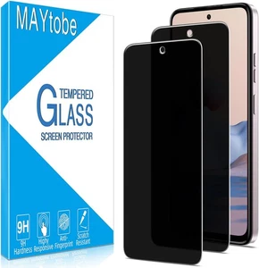 MAYtobe [2 Pack Privacy Screen Protector For Motorola Moto G stylus 5G Black - Picture 1 of 7