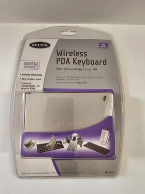 BELKIN WIRELESS F8U1500 PDA KEYBOARD  UNIVERSAL COMPATIBLE NEW & SEALED - Image 1 of 3