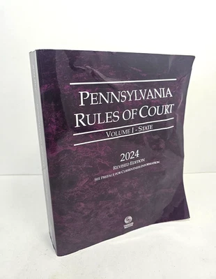 Pennsylvania Rules of Court Volume 1 State 2024 with October 2024 Supplement - Image 1 of 4