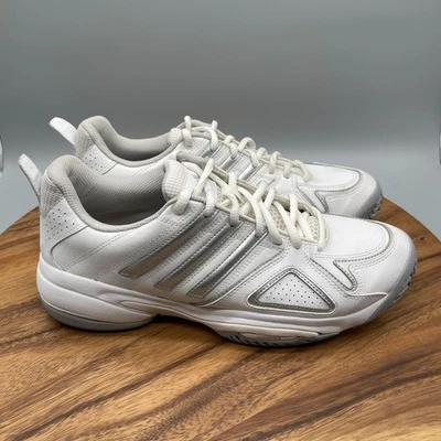 Adidas Adiprene Plus Zapatos Para Hombres 10 Blanco Cuero Informal Cómodo Tenis para Cancha Foto 1 de 4