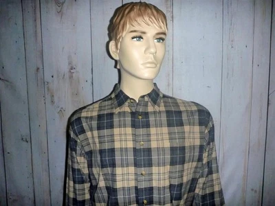 L.L. Camisa grande Bean para hombre negra y tostada a cuadros L/S 100 % algodón Foto 1 de 4