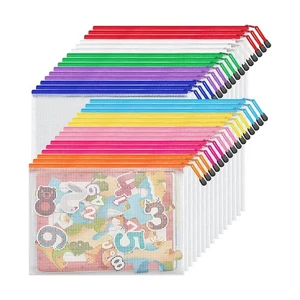 10 Colors Zipper Mesh Document Bag A4 Letter Size Mesh Bag, Waterproof7253 - Bild 1 von 17