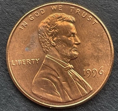1996 Lincoln Cent Doubled Die Obverse FS-101-Strong Doubling Raw UNC Details - Image 1 of 4