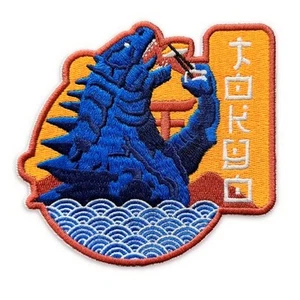 GODZILLA TOKYO PLANCHA EN PARCHE 3.75" Japón Monster Eating Sushi Bordado NUEVO - Imagen 1 de 2