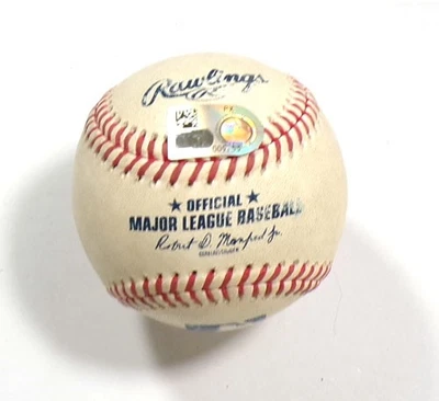 2024 Miami Marlins@ Colorado Rockies Game-Used Baseball Aaron Schunk Singles COA - Image 1 of 3