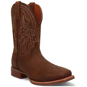 Dan Post Brigston Braunes Leder Quadratische Zehe Western Cowboy Boots (USA Gr. - Bild 1 von 6