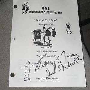 "CSI: AUTOGRAPH Signed Inside The Box ' Episode Script #03/23 See Pictures - Picture 1 of 9