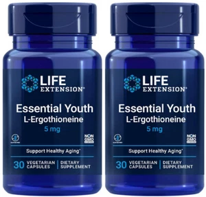 ESSENTIAL YOUTH L-ERGOTHIONEINE HEALTHY AGING 60 Vege Caps LIFE EXTENSION - Picture 1 of 13