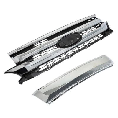 Montaje y moldura de parrilla superior delantera cromada negra para Ford Edge 2011-2014 Foto 1 de 4