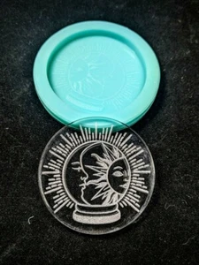 Glänzende himmlische SONNE und MOND KRISTALLKUGEL Silikonform - 3 Größen - Harz Handwerk - Bild 1 von 3