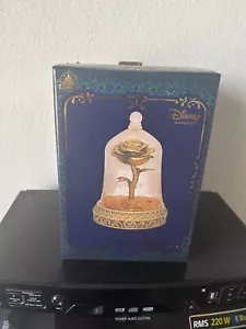 Disney Visa Beauty and the Beast Enchanted Gold Rose Snow Globe Limited Edition - Picture 1 of 10