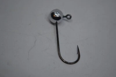 1/32 #4 BALL JIG HEAD NO COLLAR 32570 BN J HOOK MUSTAD HOOKS 100 CNT 20% HVYIER