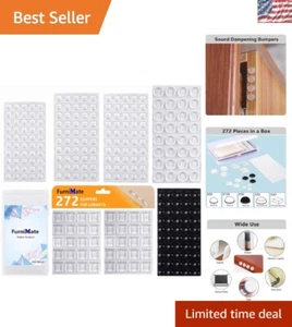 Stark selbstklebende Nestchen Pads Variety Pack - 272 klare & schwarze Füße für Möbel - Bild 1 von 8