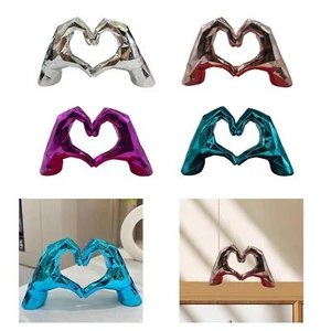 Heart Hands Sculpture Home Decor Modern Statue for Desktop Bedroom Festival - Picture 1 of 28