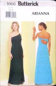 Maxi abito donna Butterick modello cucito 3060 taglia 6-10 sera monospalla - Foto 1 di 5