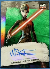 2022 Topps Chrome Star Wars Galaxy NIKA FUTTERMAN ASAJJ VENTRESS Green Auto  /99