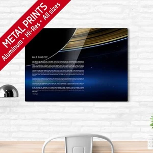 Pale Blue Dot: Cassini & Carl Sagan quote — Metal print poster - Picture 1 of 12
