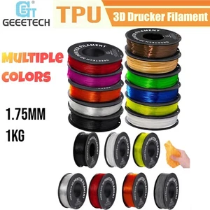 GEEETECH TPU 1,75mm 1kg para impresora 3D FDM Blanco Púrpura Negro Rojo Gris - Imagen 1 de 21