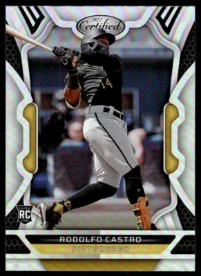 2022 PANINI CHRONICLES CERTIFIED ROOKIE Rodolfo Castro Rookie Pittsburgh Pirates - Image 1 of 2
