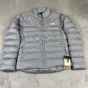 The North Face Aconcagua 3 Jacket Women's M Gray Insulated Full Zip Puffer Coat - Picture 1 of 13