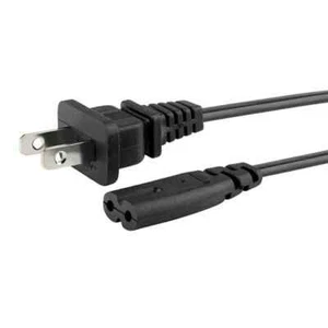 AC Power Cord 2 Prong Cable for PS4 PS3 PS2 Slim XBOX PC LAPTOP PSV Monitor TV - Picture 1 of 4