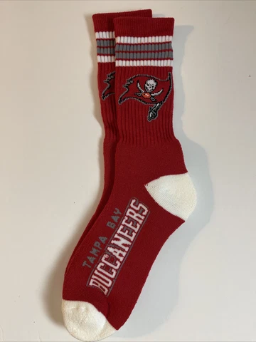 Tampa Bay Buccaneers Adult Socks FBF 4-Stripe 1 Pair- Large New Free Ship (D) Cover