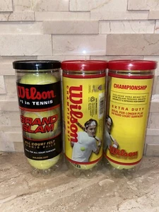 Wilson Tennis Balls Set Of 3 Cans Neon Green - Picture 1 of 3