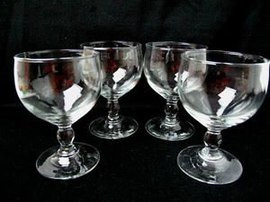 Vintage Weingläser. Klarglas 5 3/4" hoch 4-teiliges Set - Bild 1 von 6