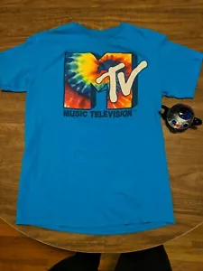 Camiseta azul de televisión musical de MTV talla mediana - Imagen 1 de 3