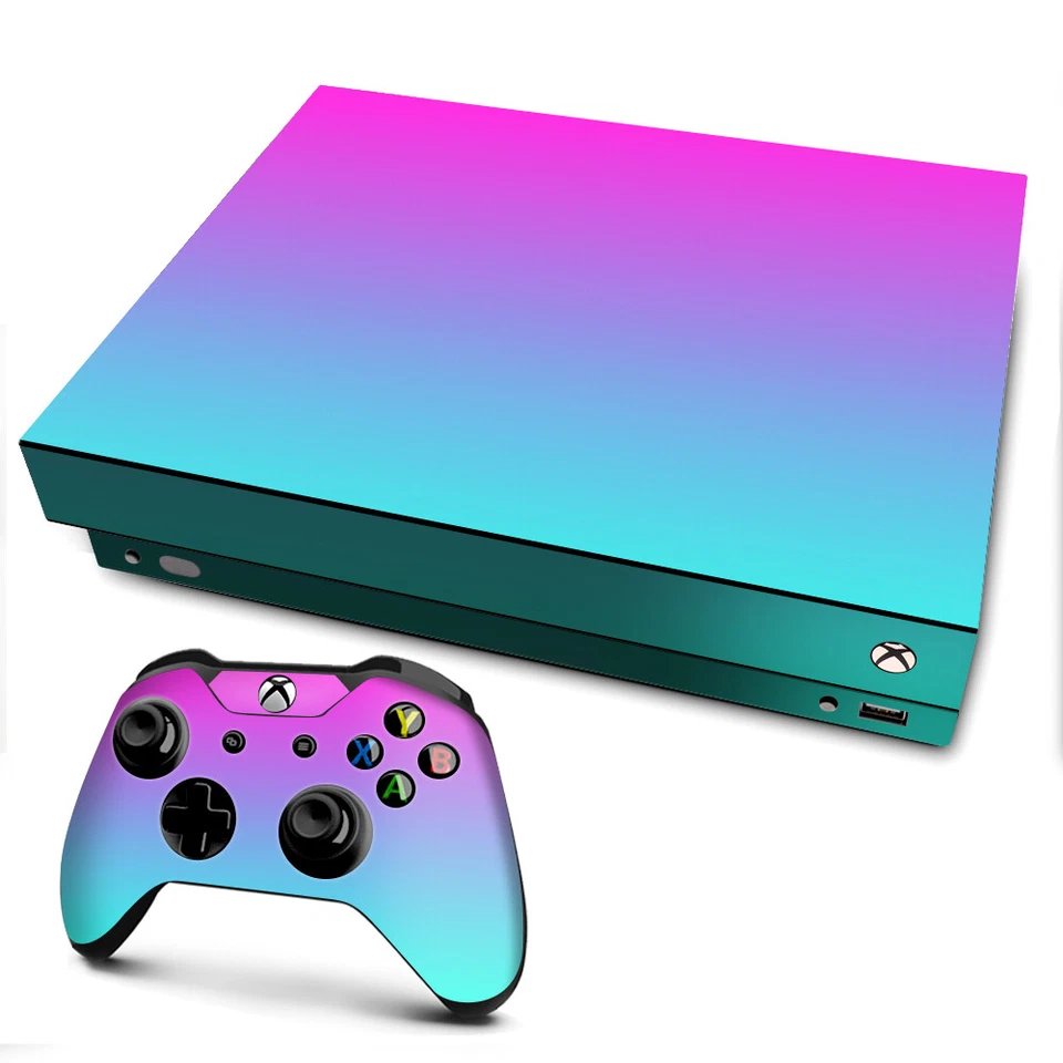 ITSASKIN Xbox One X Console Skins Decal Wrap ONLY hombre pink purple teal gradient