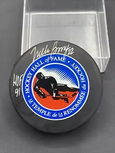 Mike Bossy Hockey Hall of Fame 91 Signed NHL Puck NY Islanders JSA /Coa - Picture 1 of 3