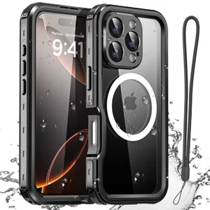 Waterproof Case for iPhone 16 Pro Max/16 Plus MagSafe Magnetic Shockproof Cover - Picture 1 of 20