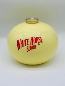 Cubo de hielo publicitario escocés caballo blanco vintage con tapa forma de globo - Imagen 1 de 12