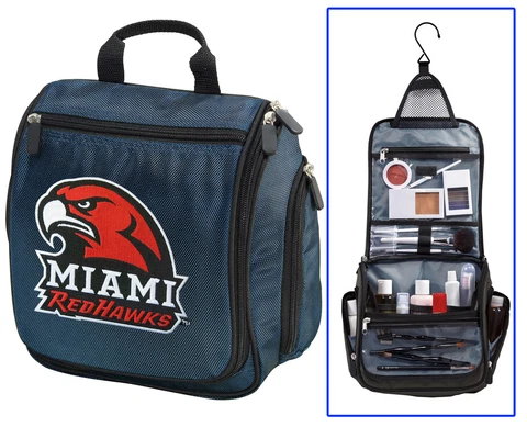 Miami RedHawks Toiletry Bag University Shaving Kit Travel Dopp Bags Men Ladies Cover