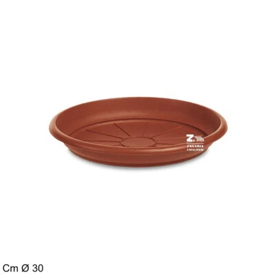 STEFANPLAST SOTTOVASO TONDO DIAM. CM 30 MEDITERRANEO IN PLASTICA COLORE TERRACOTTA