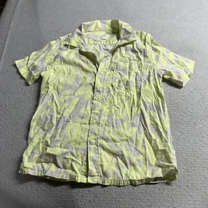 Gap Kids Lime Green & Gray Patterned Cotton Blend Shirt Size Medium EUC - Picture 1 of 5