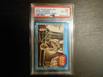 1977 STAR WARS OPC S1 #50 Rebel Leaders Wonder About Their Fate PSA 6 (EX-MNT)💎 - Image 1 of 3