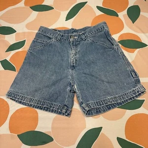 VINTAGE Levi’s Red Tab Jean Shorts Youth 10.5 Husky Blue Denim Carpenter Y2K - Picture 1 of 14
