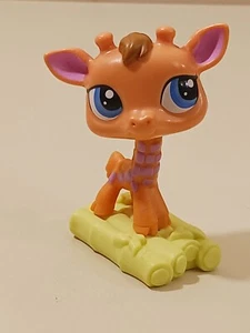 Littlest Pet Shop LPS Orange Pink Giraffe Bobblehead On Raft McDonalds Toy 2010 - Picture 1 of 15