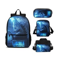 godzilla backpack and lunchbox