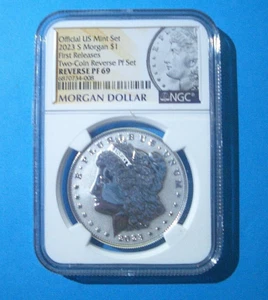 2023 NGC PF69 MORGAN REVERSE PROOF Silver Dollar FIRST RELEASES - Picture 1 of 2