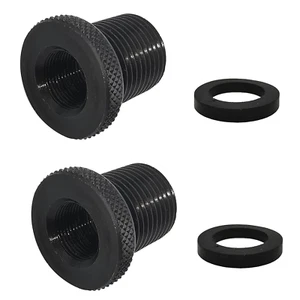 Paquete de 2 adaptadores y lavadoras de rosca, 1/2 * 28-3/4 * 16, negro - Imagen 1 de 6