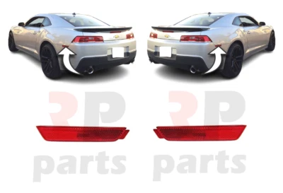 Pour Chevrolet Camaro 10-15 Pare-Chocs Côté Rouge Marqueur Feu Paire Set - Photo 1/4