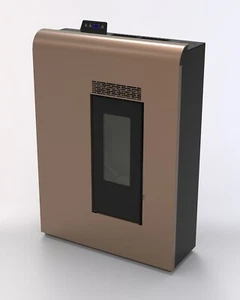 Stufa a pellet slim da corridoio salva spazio canalizzata Brionia da 11,61 Kw - Foto 1 di 8