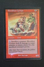 Magic The Gathering MTG BLOODSHOT CYCLOPS FOIL Urza's Destiny SP Slightly Played