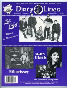 Dirty Linen Magazin vom März 1991 mit Los Lobos & Mary schwarz - Bild 1 von 2