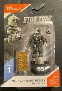 2017 MEGA Construx Heroes Star Trek The Next Generation Borg Drone (Serie 1) - Foto 1 di 3