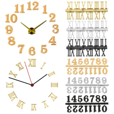 Roman Numerals Arabic Number Quartz Clock Parts Clock Numerals Accessories - Image 1 of 4