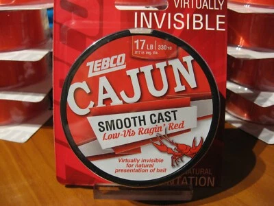 Línea de pesca Cajun Ragin' roja de baja visibilidad monofilamento 17 lb prueba 330 años Foto 1 de 4