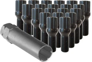 20 Pc BMW Black Spline Lug Bolts 12m x 1.50 (23mm Shank Length) # AP-56807SBK - Picture 1 of 1